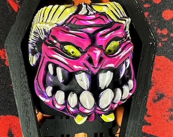 Hand Painted Demon Monster Miniature Bust | Comic Art Horror Figure | OOAK Coffin Display