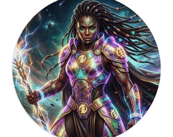 Chromatic Storm Warrior | Mouse Pad