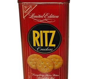 Nabisco Ritz Crackers Blik 1986 Rood Limited Edition Good Vintage Advertising