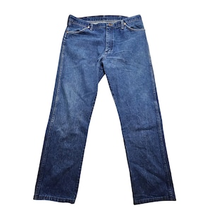 Wrangler 13MWZ Cowboy Cut Jeans Mens 38x32 Blue Denim Straight Leg Made in USA * image 1