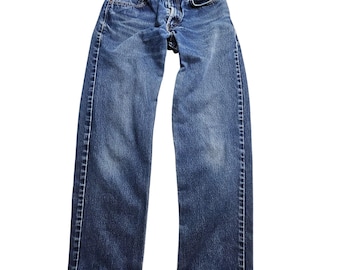 Vintage Levis 550 Relaxed Fit Mens Jean 31x32 Medium Wash Blue Denim Tapered Leg