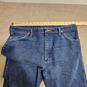 Wrangler 13MWZ Cowboy Cut Jeans Mens 38x32 Blue Denim Straight Leg Made in USA * image 5