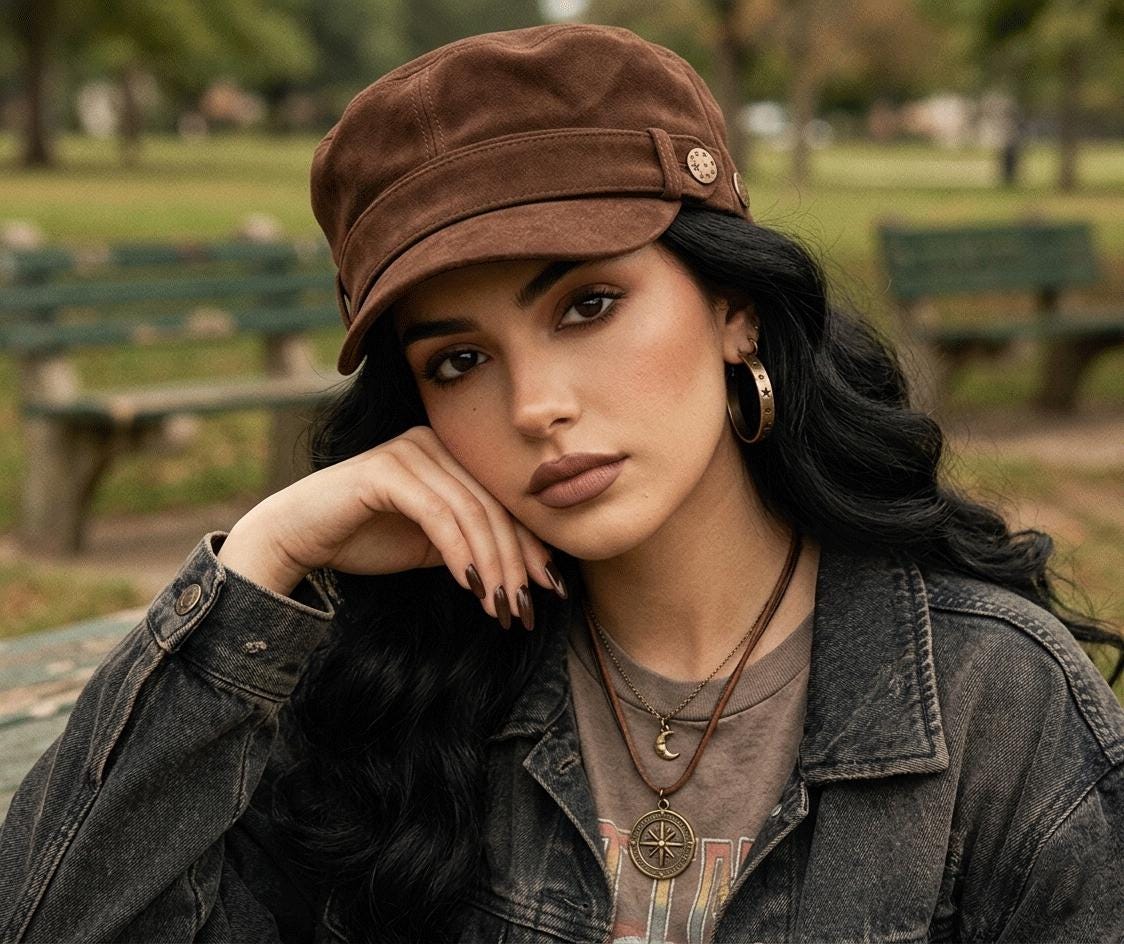 Stylish Brown Velvet  Hat with Button Accents Brown Velvet Hat - Etsy main image 3