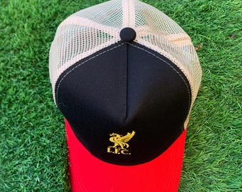 LFC Trucker Cap, Mesh Snapback Hat, Embroidered Liverpool Football Fan Gift, Christmas gift for football fan