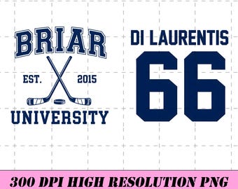 Briar University Hawks PNG, Hockey Shirt Design, Est 2015 Di Laurentis 66 Tee, Sports Romance Digital Download