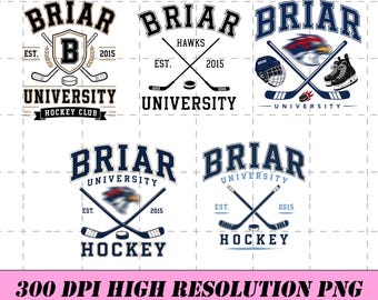 Briar University Hawks Team PNG, Hockey Shirt Design,  Briar University PNG Bundle, Off Campus Series Bookish Designs