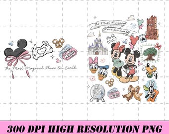 Retro Magical Pastel Coquette Disney Png, Mickey And Friends Tee, Disney Aesthetic Png, Disney Vacation Png, Disney Girls Trip Png