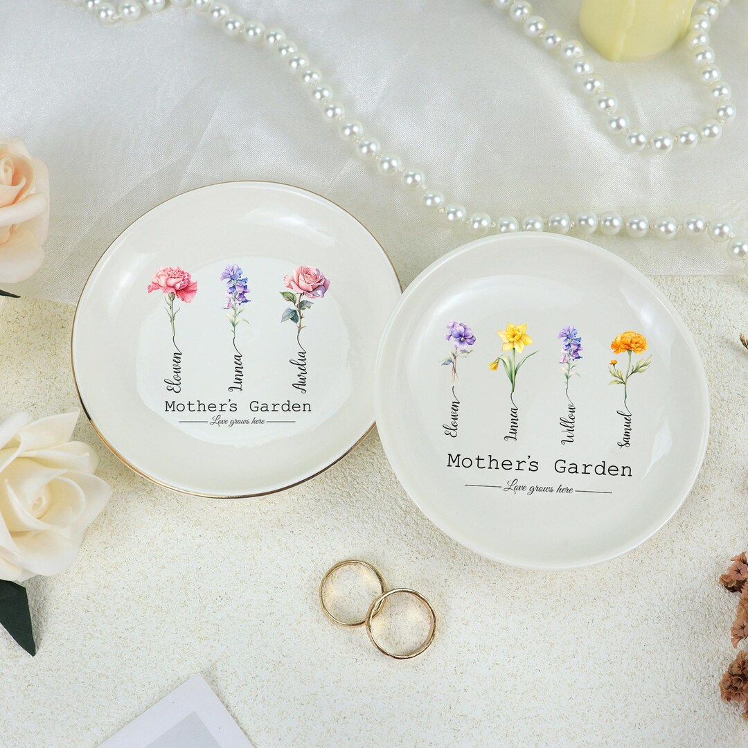 Custom Grandma's Garden Ring Dish, Special Heartwarming Gift for ...
