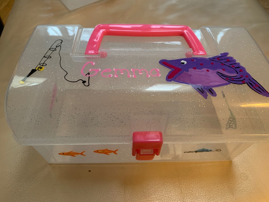 Girls Tackle Box Personalized Storage Organizer Gift Etsy