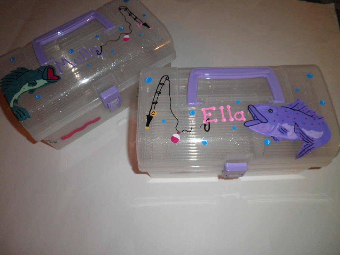Girls Tackle Box Personalized Storage Organizer Gift Etsy