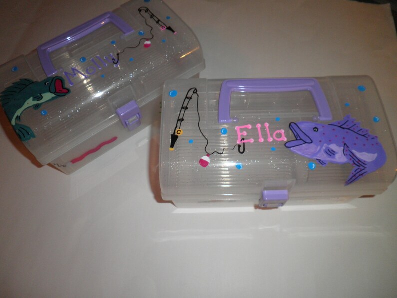 Girls Tackle Box Personalized Storage Organizer Gift Etsy