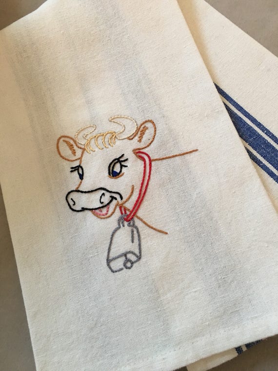 Personalised Towels Cow Embroidered Towels Cow 17