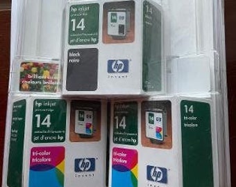 HP Inkjet Print Cartridges 14 Combo Pack 1 Black and 2 Tri-color