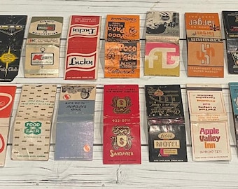 Lot of 18 Vintage Variety  Match Books from the 60s/70s/80s  Lot 103
