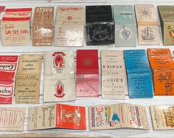 Lot of 21 Vintage Variety Match Books Matches from the 60s/70s/80s  Lot 104