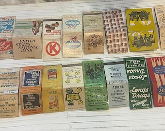 Lot of 20 Vintage Variety  Match Books from the 60s/70s/80s  Lot 101