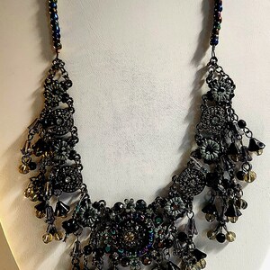 Wednesday Black Bib Necklace