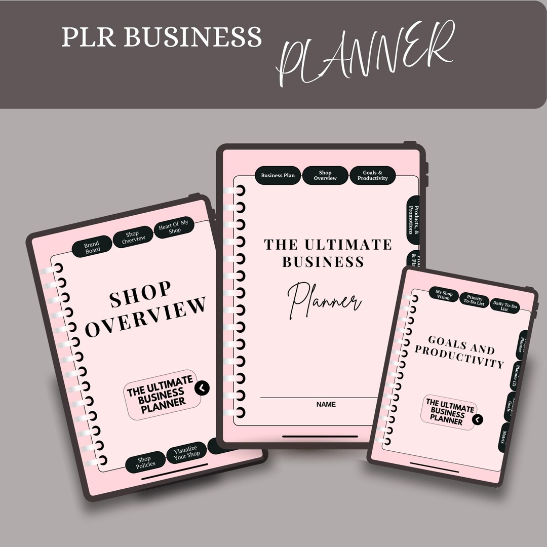 Editable Business Planner Canva Template | PLR MRR Digital Product - Etsy