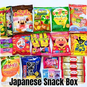 A selection of popular Japanese snacks