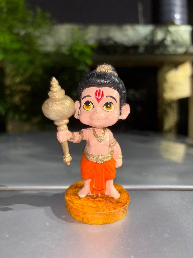 Handmade Bal Hanuman Resin Statue | Spiritual Meditation Home Decor ...