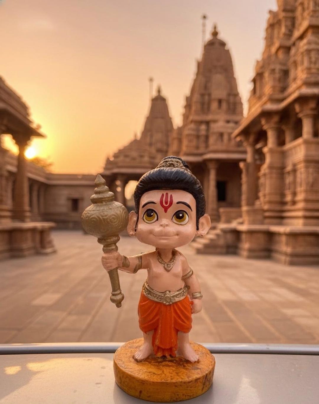Handmade Bal Hanuman Resin Statue | Spiritual Meditation Home Decor ...