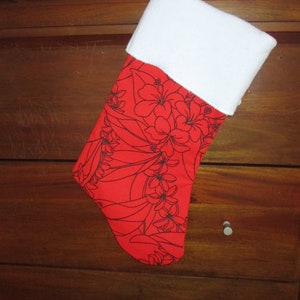 Hawaiian Print Christmas Stocking