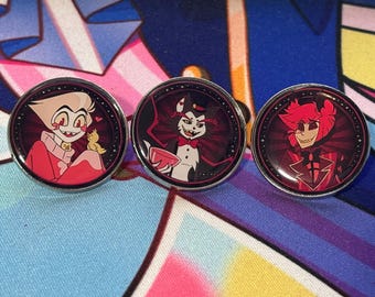 Spilla con i personaggi di Hazbin Hotel Poker Chip