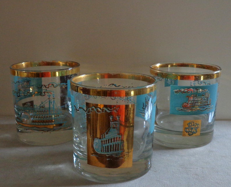 Libbey Southern Comfort Steamboat Old Fashioned Rocks Glasses Etsy