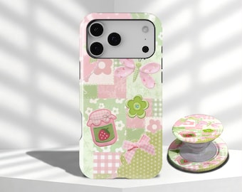 Strawberry Butterfly Cute Coquette Collage Aesthetic Phone Case For iPhone 17 16 15 14 13 12 11 Pro Max,Samsung Galaxy S26 S25 S24 S23 Ultra