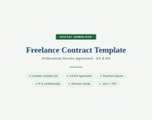 Freelance Contract Template | Service Agreement for Freelancers | Bilingual ES/EN | Editable .docx | Instant Download