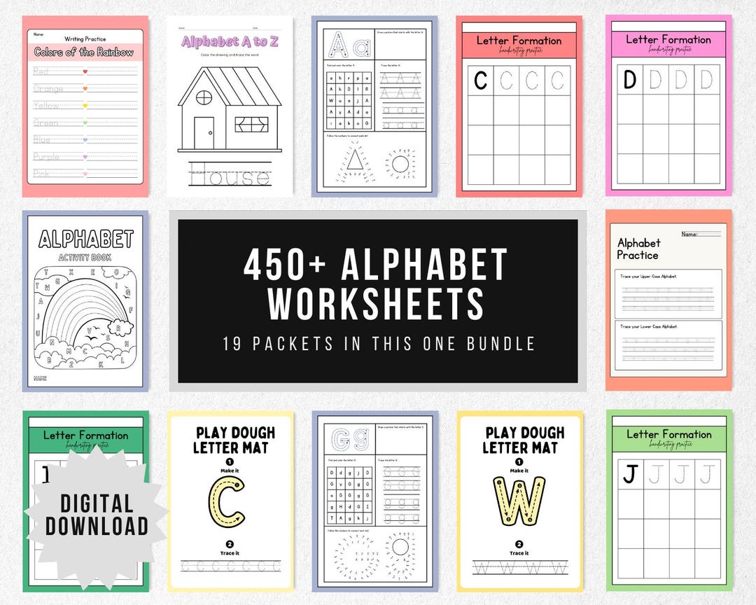 Preschool Pre-k + Kindergarten Learning Bundle | +400 Pages | Printable ...