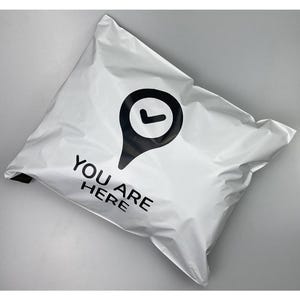 Benutzerdefinierte weiße Logo-Versandtasche, Poly-Versandtasche