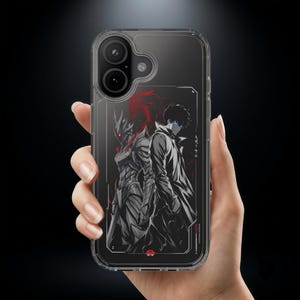 Solo Leveling Anime Fan Art  | Transparent Phone Cover | iPhone & Samsung | Fits 12 13 14 15 16 17 Pro Max, S21-S26 Ultra