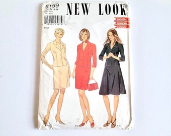New Look Sewing Pattern 6159, Multi Sizes 8 to 18, Simplicity Patterns, Jacket and Skirt Patterns