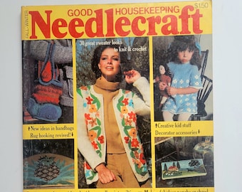 Good Housekeeping Needlecraft Magazine, Fall/ Winter 1977 and 1978, Vintage knitting and craft projects and patterns