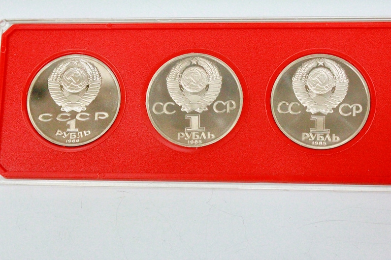 Russian Soviet Coin Set, Russian Ruble, 40 Years of Victory, 1985 and 1986 Etsy