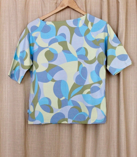 Vintage patterned women's top, t-shirt, Vintage 1… - image 3