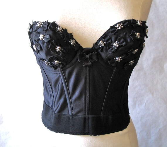 Vintage Bustier Corset size 34B 1980's Goth Style Etsy