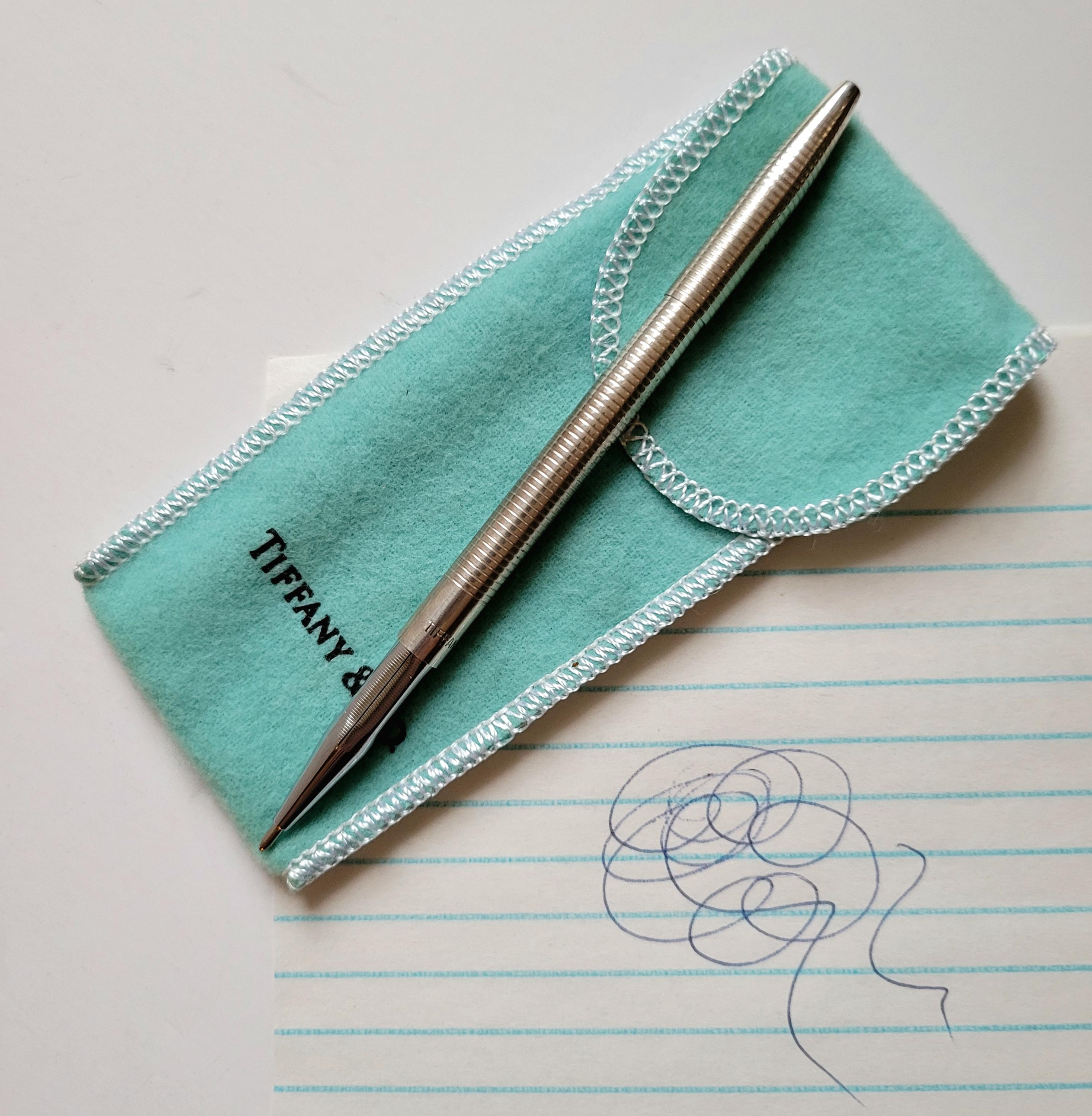 Vintage Tiffany and Co. Sterling Silver Ballpoint Pen, Original