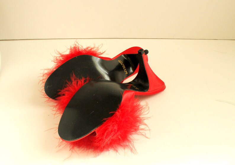 marabou feather mules