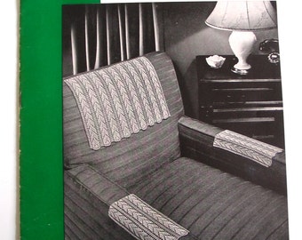 Vintage Crochet Patterns, Chair Sets, Spool Cotton Company, 1945, Vintage Pattern Brochure
