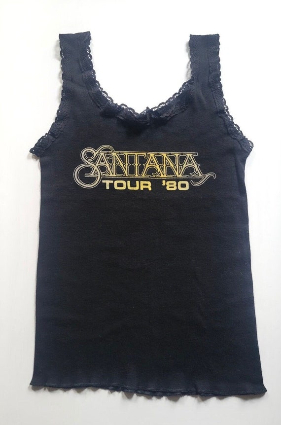 Vintage Santana Tour Shirt Tank Top, Authentic 198