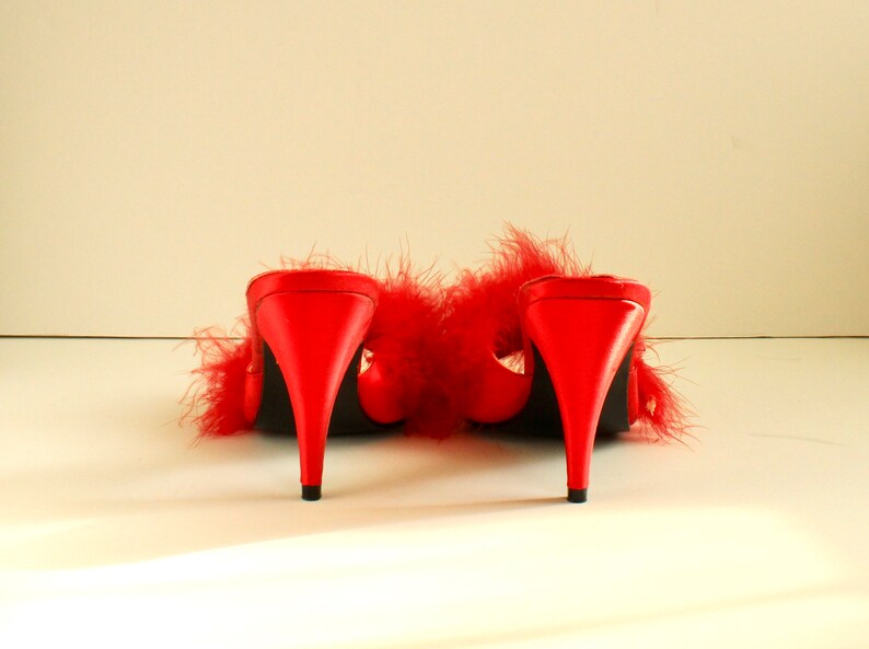 marabou feather mules