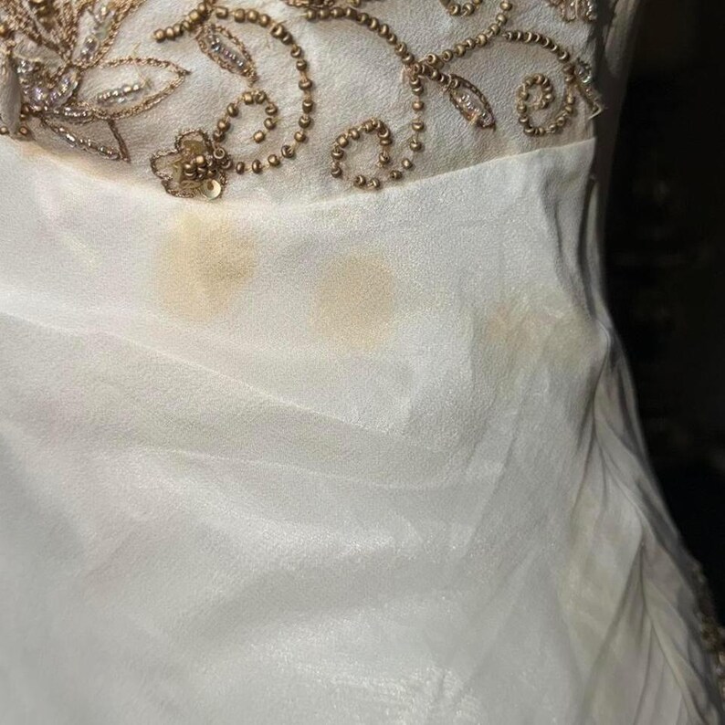 y2k vintage adrianna papell ivory slip dress image 4