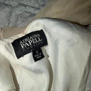 y2k vintage adrianna papell ivory slip dress image 6