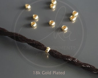 18k Gold Plated Sterling Silver Loc Rings for Sisterlocks® & Microlocs (Pack of 10)