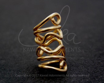 Dreadlocks bead, 14K Gold Filled dreadlocks bead, bead for braids, Loc jewelry for dreadlocks, viking beads, dread accessories, 6mm hole