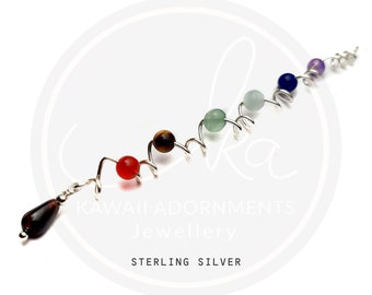 Sterling Silver – Chakra Hair Wrap – Handmade Hair Accessories For Sisterlocks® & Microlocs