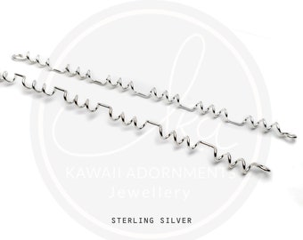 Sterling Silver Zig Zag Spiral Hair Wraps - Loc Jewellery (Pack of 2)