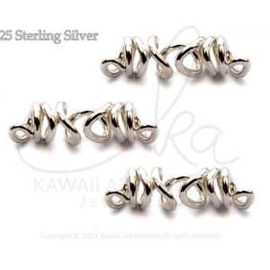 Mini Loc Jewelry pk of 3 Sterling Silver / loc jewelry / hair Jewelry will fit Sisterlocks ™ or Microlocs, 2.5mm or 3mm hole image 4